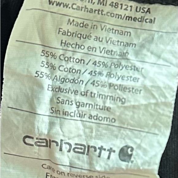 Carhartt Men's Utility Scrubs Chest Pockets Dark Gray Short Sleeve Size L - Picture 4 of 7